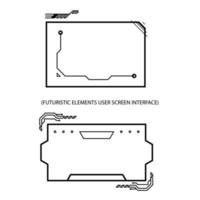 frames technology futuristic interface streaming overlay, clipart image with withe background, graphic resources for designers. vector