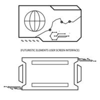 frames technology futuristic interface streaming overlay, clipart image with withe background, graphic resources for designers. vector