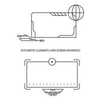 frames technology futuristic interface streaming overlay, clipart image with withe background, graphic resources for designers. vector