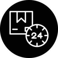 24 Hours Delivery Vector Icon Design