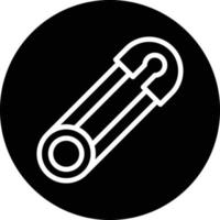 Safety Pin Vector Icon Design