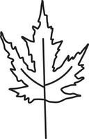 Leaf drawing vector