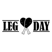 Leg day icon vector. Thanksgiving Day illustration sign. Turkey symbol. vector