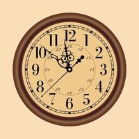 Retro clocks. old clock faces with ornamental decoration , brown color vector