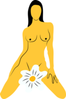 naken kvinna kropp i ljus Färg. abstrakt kvinna silhuett. samling design posters för Hem dekor. kropp positiv. omslag konst. png