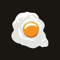 Digital illustration of a fried egg vector