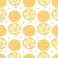 Seamless orange pattern. Colored orange fruit background vector