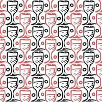 seamless wine pattern. vector doodle illustration with wine. pattern with wine