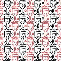 seamless wine pattern. vector doodle illustration with wine. pattern with wine