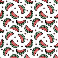 seamless watermelon pattern. vector doodle illustration with watermelon. pattern with watermelon