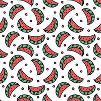 seamless watermelon pattern. vector doodle illustration with watermelon. pattern with watermelon