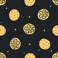 Seamless orange pattern. Colored orange fruit background vector