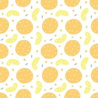 Seamless orange pattern. Colored orange fruit background vector