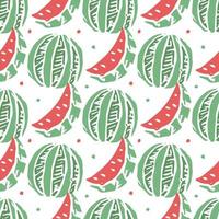 seamless watermelon pattern. vector doodle illustration with watermelon. pattern with watermelon