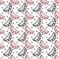 seamless watermelon pattern. vector doodle illustration with watermelon. pattern with watermelon