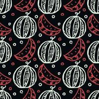 seamless watermelon pattern. vector doodle illustration with watermelon. pattern with watermelon