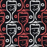 seamless wine pattern. vector doodle illustration with wine. pattern with wine