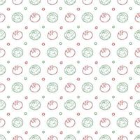 Seamless pattern with vegetable icons. doodle vegetables pattern. Food background vector