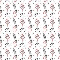 Seamless pattern with vegetable icons. doodle vegetables pattern. Food background vector