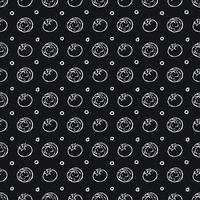 Seamless pattern with vegetable icons. doodle vegetables pattern. Food background vector