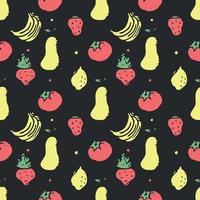 Seamless pattern with food icons. doodle food pattern. Food background vector