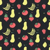 Seamless pattern with food icons. doodle food pattern. Food background vector