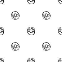 seamless donut pattern. Doodle vector pattern with donut icons. donut background