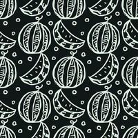 seamless watermelon pattern. vector doodle illustration with watermelon. pattern with watermelon