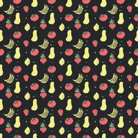 Seamless pattern with food icons. doodle food pattern. Food background vector