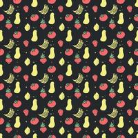 Seamless pattern with food icons. doodle food pattern. Food background vector