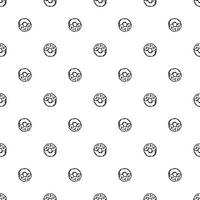 seamless donut pattern. Doodle vector pattern with donut icons. donut background