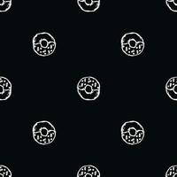 seamless donut pattern. Doodle vector pattern with donut icons. donut background