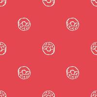 seamless donut pattern. Doodle vector pattern with donut icons. donut background