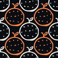 Seamless orange pattern. Colored orange fruit background vector