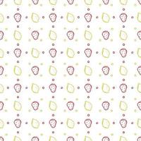 Seamless fruit pattern. doodle background with fruit icons. Fruit background vector