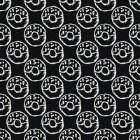 seamless donut pattern. Doodle vector pattern with donut icons. donut background