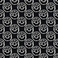 seamless donut pattern. Doodle vector pattern with donut icons. donut background