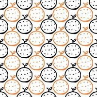 Seamless orange pattern. Colored orange fruit background vector