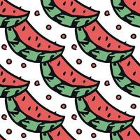 seamless watermelon pattern. vector doodle illustration with watermelon. pattern with watermelon