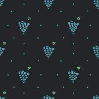 Seamless grape pattern. Doodle vector with grape icons. Vintage grape pattern