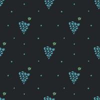 Seamless grape pattern. Doodle vector with grape icons. Vintage grape pattern