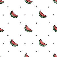 seamless watermelon pattern. vector doodle illustration with watermelon. pattern with watermelon