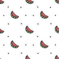 seamless watermelon pattern. vector doodle illustration with watermelon. pattern with watermelon