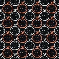 Seamless orange pattern. Colored orange fruit background vector