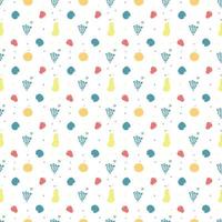 Seamless fruit pattern. doodle background with fruit icons. Fruit background vector