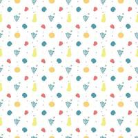 Seamless fruit pattern. doodle background with fruit icons. Fruit background vector