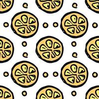 Seamless orange pattern. Colored orange fruit background vector