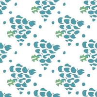 Seamless grape pattern. Doodle vector with grape icons. Vintage grape pattern