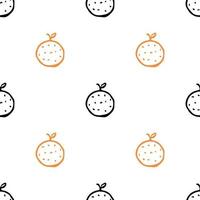 Seamless orange pattern. Colored orange fruit background vector