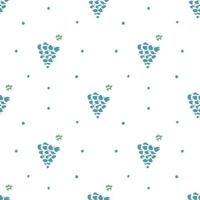 Seamless grape pattern. Doodle vector with grape icons. Vintage grape pattern